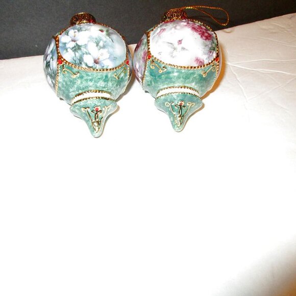 1998 Vtg Lena Liu Precious Jewels Hummingbird Ornaments Porcelain Bradford 2X - Picture 4 of 13